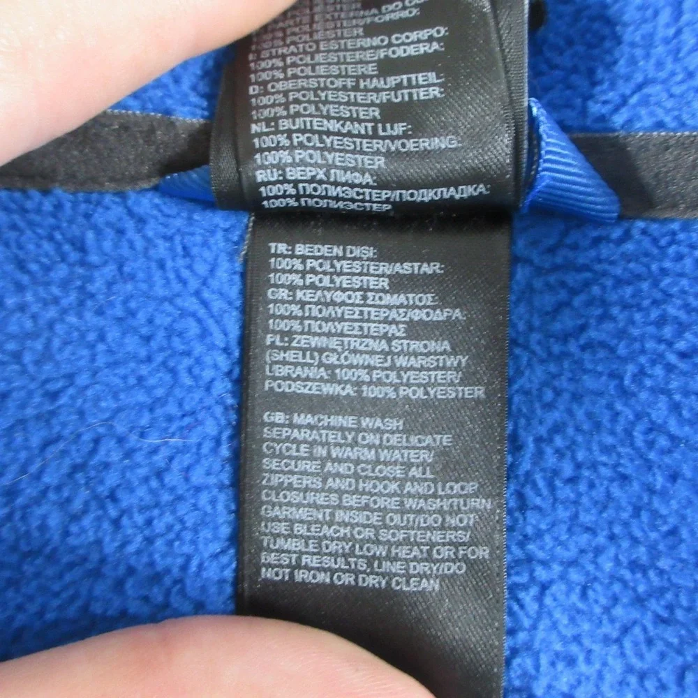 The North Face Jacket Boys Large 14/16 Blue Fleece Full Zip Outdoor‎ Hiking